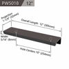 Picture of 4-Pack Cabinets Drawers Edge Pulls - 12" Overall Length, Black, Concealed Tab Pulls for Kitchen Garage Cabinet Drawers, PW5018B305L