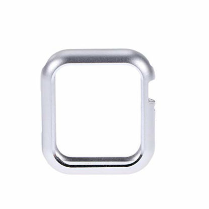 Picture of UKCOCO Compatible Apple Watch 44mm Case Cover, Magnetic Adsorption iWatch Bezel Metal Frame Screen Protector Bumper Protective Skin Shell for iWatch Series 4 (44mm Silver)