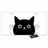 Picture of WONDERTIFY License Plate Black Cat Face Cute Cartoon Kitty Funny Baby Kitten with Eyes White Decorative Car Front License Plate,Vanity Tag,Metal Car Plate,Aluminum Novelty License Plate,6 X 12 Inch