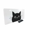 Picture of WONDERTIFY License Plate Black Cat Face Cute Cartoon Kitty Funny Baby Kitten with Eyes White Decorative Car Front License Plate,Vanity Tag,Metal Car Plate,Aluminum Novelty License Plate,6 X 12 Inch