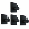 Picture of LOOGI Adhesive Hooks Towel Hooks Wall Door Hanger Heavy Duty Stainless Steel for Bathroom Kitchen Home - 4 Packs