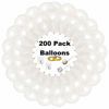 Picture of Elecrainbow 200 Pack 5 Inch Party Balloons Bulk Garland Kit with 16ft Strip, 2 Hooks, 2 Ribbons and 100 Dots for Arch, Birthday, Wedding, Baby Shower, Engagements, Graduation, Anniversary, Black