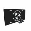 Picture of WONDERTIFY License Plate Tennessee Flag Isolated Volunteers Black Tri-Star Decorative Car Front License Plate,Vanity Tag,Metal Car Plate,Aluminum Novelty License Plate,6 X 12 Inch (4 Holes)