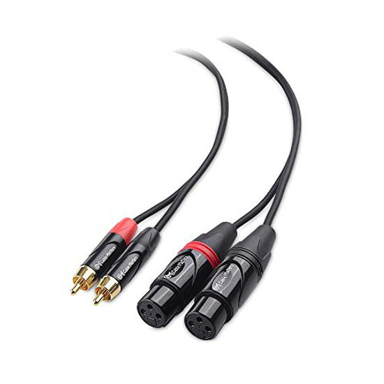 Picture of Cable Matters Dual XLR to RCA Cable 10 ft, XLR Female to RCA Cable (Dual Female XLR to RCA Cable) - 10 Feet