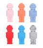 Picture of Silicone Chewable Pencil Toppers 6 Pack - FDA-approved Safe Robot Shaped - Perfect for Baby Teething, Children's Pencil Toppers Decoration, Therapy Toys, Chewy Tubes, Fidgets, Oral Motor Chew