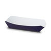 Picture of Blue Paper Hot Dog Tray or Plate (Standard Size) with Grease-Resistant Barrier by MT Products (50 Pieces)