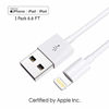 Picture of Apple iPhone/iPad Charging/Charger Cord Lightning to USB Cable[Apple MFi Certified] for iPhone X/8/7/6s/6/plus/5s/5c/SE,iPad Pro/Air/Mini,iPod Touch(White 6.6FT/2M) Original Certified