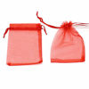 Picture of Dealglad 50pcs Drawstring Organza Jewelry Candy Pouch Christmas Wedding Party Favor Gift Bags (6x8", Red)