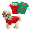 Picture of HYLYUN 2 Pack Christmas Dog Shirts - Printed Puppy Shirt Pet T-Shirt Cute Dog Clothing for Small Dogs and Cats Christmas Cosplay Pet Apparel M