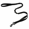 Picture of rabbitgoo Tactical Dog Leash, Bungee Dog Training Leash with Shock Absorption, Military Dog Leash with 2 Padded Control Handles for Medium Large Dogs, 4FT, Black