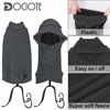 Picture of Small Dogs Fleece Dog Sweatshirt - Cold Weather Hoodies Spring Soft Vest Thickening Warm Cat Sweater Puppy Clothes Sweater Winter Sweatshirt Pet Pajamas for Small Dog Cat Puppy (Small, Dark Grey)