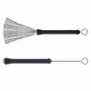 Picture of Pangda 1 Pair Drum Brushes Retractable Wire Brushes Drums Drum Sticks Brush with Comfortable Rubber Handles