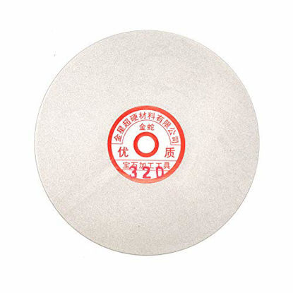 Picture of Rannb Flat Lap Disc 320 Grit 6-INCH Dia Electroplated Diamond Coated Grinding Sanding Polishing Disc