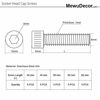 Picture of 25 PCS Socket Head Cap Screws, M6 x 40mm, 45mm, 50mm, 55mm and 60mm, Stainless Steel 304, Bright Finish