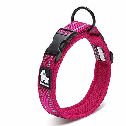 Picture of Chai's Choice Best Padded Comfort Cushion Dog Collar for Small, Medium, and Large Dogs. Perfect Match for Chai's Choice Front Range Harness and Leash. (Medium, Fuchsia) Please Measure Before Ordering