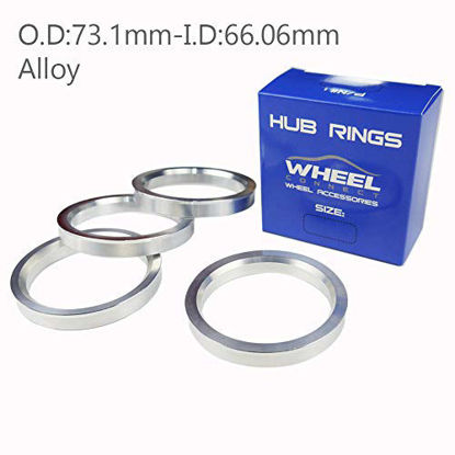 Picture of WHEEL CONNECT Hub Centric Rings 73.1 to 66.1, Aluminium Alloy Hubrings 66.1 to 73.1 Set of 4, O.D:73.1-I.D:66.06 (66.1) mm. A