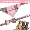 Picture of Dog Leash Collar Set - 3 Pack Plaid Pattern Adjustable Escape Proof Leash Collar Set for Outdoor Walking