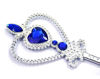 Picture of Kuzhi Frozen Crown Tiara and Wand Set - Silver Heart Jewel (Navy)