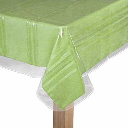 Picture of BNYD Clear Plastic Tablecloth Protector, Table Cloth Vinyl (60" x 120")
