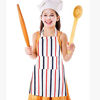 Picture of GAGOTE Kids Apron with Pocket for Children Kitchen Chef Aprons Cooking Baking Painting Holiday Gifts (Stripe, 6-12 Year)