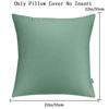 Picture of 4-Pack Cotton Comfortable Solid Decorative Throw Pillow Case Square Cushion Cover Pillowcase (Cover Only,No Insert) (22x22 inch/ 55x55cm, Mist Green)