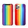 Picture of Oniuk Compatible for iPhone 12 Pro Max 6.7 inch Rainbow Soft Liquid Silicone Case [Drop Protection] [Shock-Absorbing Corners]