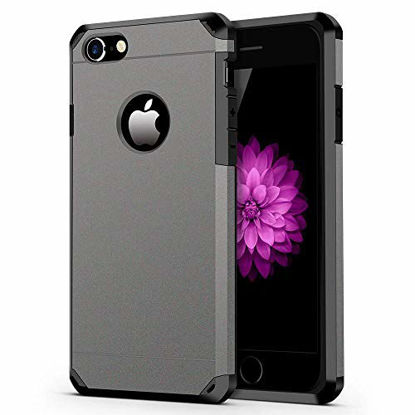 Picture of iPhone 7/8 Case, ImpactStrong Heavy Duty Dual Layer Protection Cover Heavy Duty Case for Apple iPhone 7/8 (Gun Metal)