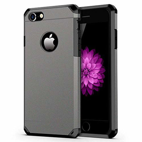 Picture of iPhone 7/8 Case, ImpactStrong Heavy Duty Dual Layer Protection Cover Heavy Duty Case for Apple iPhone 7/8 (Gun Metal)