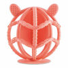 Picture of Tiny Twinkle Silicone Teether Toy - Coral Bunny - BPA Free Multi Textured, Suction Base teether Ball for Baby, Infants, Toddlers - Soothes Gums, Easy to Grasp, Safe to chew for Newborn +