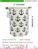 Picture of LANGYASHAN Laundry Basket Canvas Fabric Collapsible Organizer Basket for Storage Bin Toy Bins Gift Baskets Bedroom Clothes Children Nursery Hamper (anchor )