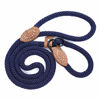 Picture of Mile High Life | Strong Soft Dog Slip Leash | Premium Poly Cotton Soft Comfortable Rope Dog Leash Dog Lead | Supports Strong Pulling Large Medium Small Dogs 4 or 5 Feet(Navy 4 Foot (Pack of 1))