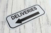 Picture of Deliveries Arrow Aluminum Reflective Sign UV Protected and Weatherproof 6 x 14 Inch 0.40 Mil Rust Free (Left)