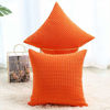 Picture of BEBEN Throw Pillow Covers, Decorative Pillow Covers 16X16, Set of 2 Soft Corduroy Cushion Case Home Decor for Couch, Bed, Sofa, Bedroom, Car Bright Orange, 16X16