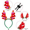 Picture of Pedgot 3 Pieces Light up Pet Christmas Headbands LED Pet Xmas Reindeer Antler Headbands for Christmas Holiday Supplies Accessory