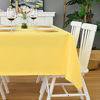 Picture of FOLINS&HOME Yellow Rectangle Tablecloth Wrinkle Free Waterproof Polyester Table Cloths Spillproof Heavy Duty Washable Table Cover for Party, Banquet, Indoor and Outdoor - Square/Oblong, 54 x 54 inch