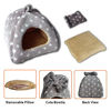 Picture of GINIDEAR Guinea Pig Bed, GINIDEAR Guinea Pig Hideout House Accessories Warm Bed for Small Animals Hamsters Chinchillas Dwarf Bunnies Hedgehogs. S, Light Grey Stars.