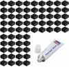 Picture of Easycargo 100pcs Small Mini Heatsink Kit + 10g Thermal Conductive Adhesive Silicone Glue, Mini Cooler Heat Sink for Cooling VRM GPU Motherboard Stepper Driver MOSFET Voltage Regulators (9mmx9mmx5mm)