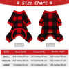 Picture of Pedgot Christmas Dog Pajamas Red and Black Buffalo Plaid Puppy Jammies Plaid Dog Clothes Doggie Holiday Costumes Onesies Pet Pajamas for Dogs and Cats, Soft and Breathable, Small