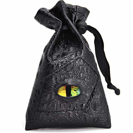 Picture of CZYY Drawstring Bag PU Leather Dice Pouch Perfect for RPG, DND, Game