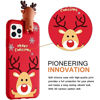 Picture of Esakycn for iPhone 13 Pro Max Christmas Case, Phone Case Silicone Red 3D Doll Toy Xmas with Design for Girls Women Slim Shockproof Soft Cute Cover Skin for iPhone 13 Pro Max 6.7 inch. Elk