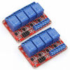 Picture of ANMBEST 2PCS 4 Channel 5V Relay Module with Optocoupler High or Low Level Trigger Expansion Board for Raspberry Pi Arduino