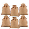 Picture of Lucky Monet 25/50/100PCS Burlap Gift Bags Wedding Hessian Jute Bags Linen Jewelry Pouches with Drawstring for Birthday, Party, Wedding Favors, Present, Art and DIY Craft (50Pcs, Coffee, 3 x 4)