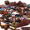 Picture of NWFashion 112PCS Miniature Decor Dessert Pastry Toy Food Cake Topper Shoe Decoration Charms (Chocolate)