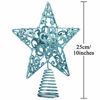 Picture of Aneco 10 Inches Christmas Tree Topper Star Metal Glittered Star Treetop Decoration Hollow-Out Star Topper Decoration for Christmas Home Decor