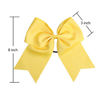 Picture of 8 Inch Cheerleader Bows Ponytail Holder Cheerleading Bows Hair Tie(Yellow)