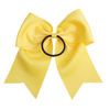 Picture of 8 Inch Cheerleader Bows Ponytail Holder Cheerleading Bows Hair Tie(Yellow)