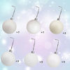 Picture of Lulu Home Christmas Ball Ornaments, 34 Ct Pre-Strung Xmas Tree Decorations, Holiday Hanging Balls White 1.57''