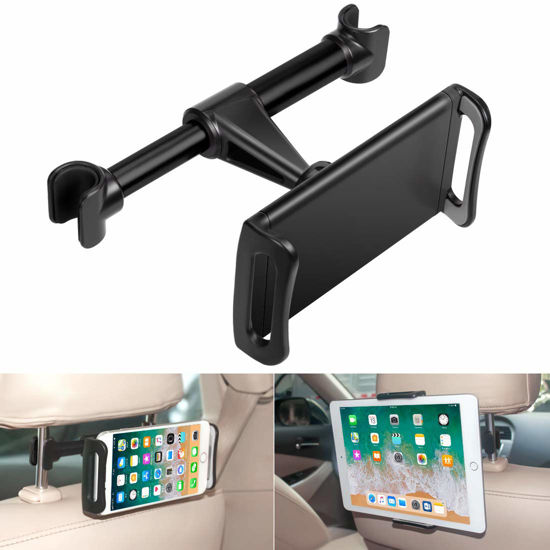 Picture of Earto Car Headrest Mount Compatible iPad Pro/Air/Mini, Kindle Fire HD, Nintendo Switch, Car Backseat Tablet Holder 360 Degree Rotate, Fits All 4~10.5 inch Devices (Black)