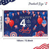 Picture of 4th of July Background Patriotic Backdrop for Photography Independence Day American Flag Stars and Stripes Balloons Backdrop Veteran Memorial National Day Party Decoration Banner Photo Studio Booth