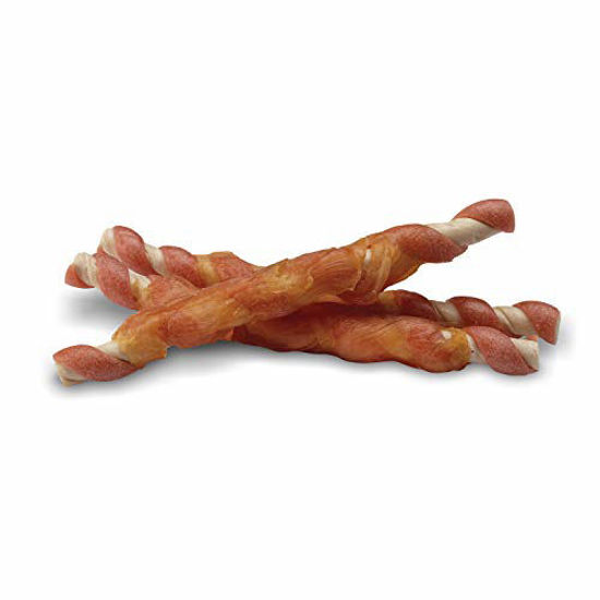 Picture of Zeus Better Bones Dog Treats, Rawhide Free Healthy Dog Treats, Salmon and Chicken Twist, 10 Count